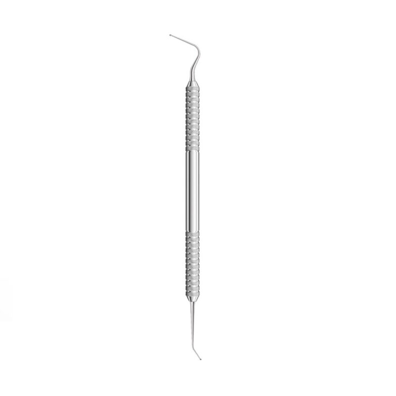 Burnisher Dical Instrument #2, 0.8mm Ball, Long Back Angled Shank Short Angled Shank Solid Handle